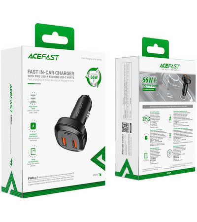 Автомобильное ЗУ ACEFAST B9 66W (Черное), изображение 4 - GOODMi