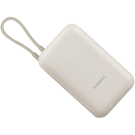 Внешний аккумулятор Xiaomi Pocket Power Bank With Cable 10000mAh (P15ZM) Beige, Цвет: Бежевый, изображение 3 - GOODMi