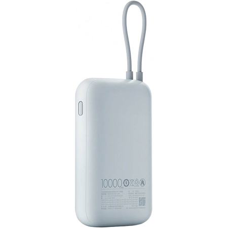 Внешний аккумулятор Xiaomi Pocket Power Bank With Cable 10000mAh (P15ZM) Blue, Цвет: Голубой, изображение 2 - GOODMi