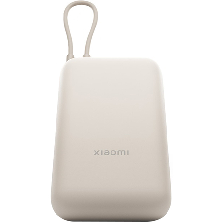 Внешний аккумулятор Xiaomi Pocket Power Bank With Cable 10000mAh (P15ZM) Beige, Цвет: Бежевый, изображение 5 - GOODMi