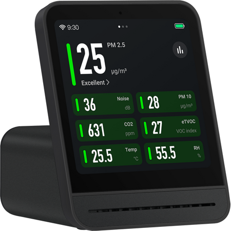 Анализатор воздуха Qingping Air Monitor 2 Black (CGS2), Цвет: Черный, изображение 2 - GOODMi