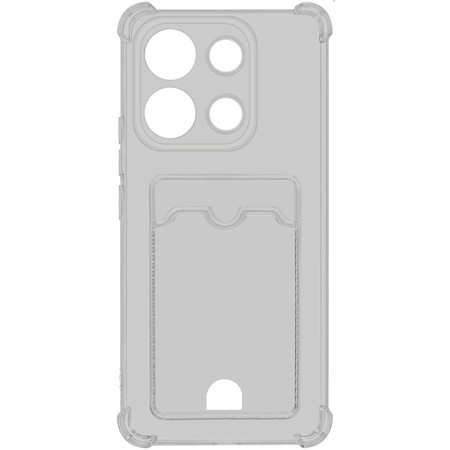 Чехол-накладка силиконовая с отделением для карты для Redmi Note 13 (4G) Серый - GOODMi