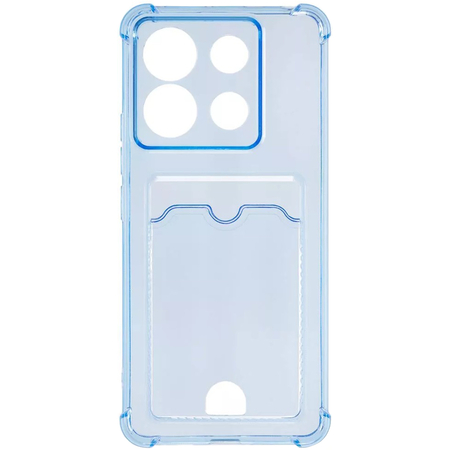 Чехол-накладка силиконовая с отделением для карты для Redmi Note 13 (4G) Синий - GOODMi