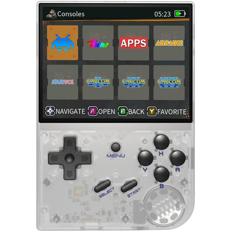 Портативная игровая консоль Anbernic RG35XX (64Gb+128Gb) (Игры от NES/SNES/SMD/PS1/GameBOY) Grey, Цвет: Серый - GOODMi