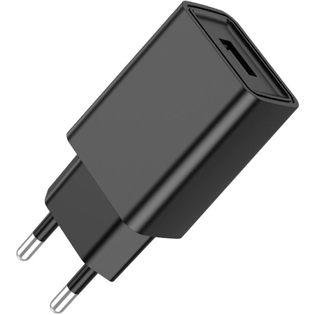 Сетевое зарядное устройство Borofone BA68A USB (2.1A) + кабель Micro Black, Цвет: Черный, изображение 2 - GOODMi