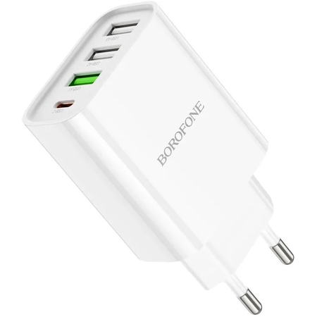 Сетевое зарядное устройство Borofone BA79A (PD20W+3USB 3.0A/QC3.0/18W) White, изображение 5 - GOODMi