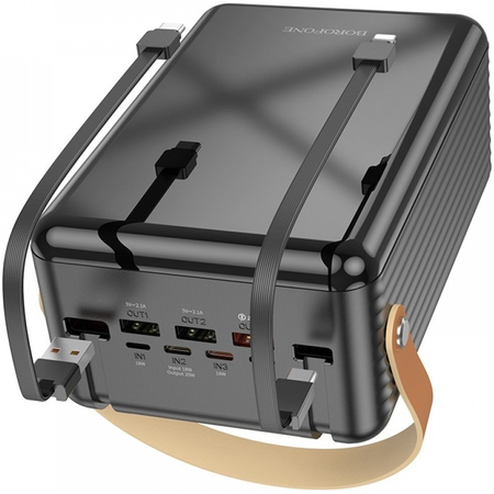 Внешний аккумулятор Borofone BJ32 80000 mAh (22.5W/PD20W/QC 3.0/Lamp) Black, изображение 3 - GOODMi