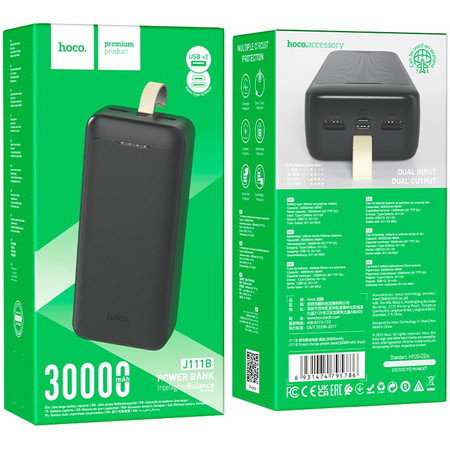 Внешний аккумулятор Hoco J111B 30000 mAh Black, изображение 5 - GOODMi