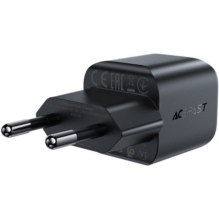 Сетевой адаптер ACEFAST A73 mini GaN 20W Black, изображение 3 - GOODMi
