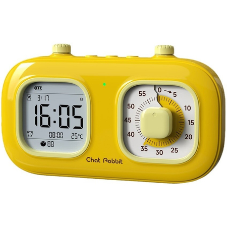 Часы-таймер Chat Rabbit Time Manager Yellow (NJWJ030), изображение 2 - GOODMi