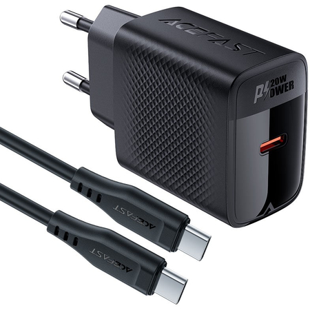 Сетевое зарядное устройство ACEFAST A82 PD 20W USB-C Black + кабель 1м, изображение 7 - GOODMi