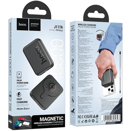 Внешний аккумулятор Hoco J117A 10000mAh MagSafe Black, изображение 4 - GOODMi
