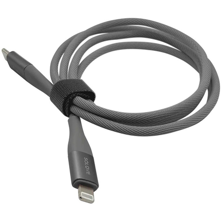 Кабель SOLOVE DW5 Type-C/Lightning 20W PD нейлоновая оплетка 1 м Grey, Цвет: Серый - GOODMi