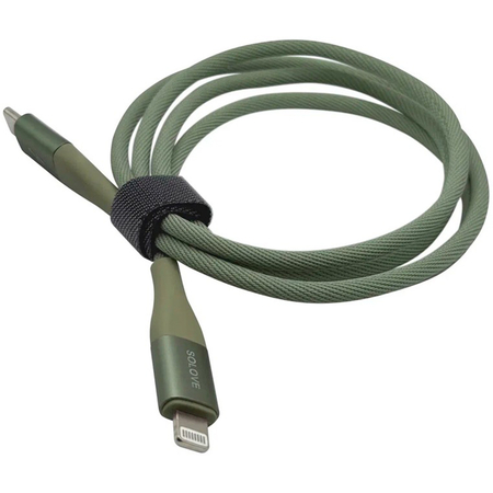 Кабель SOLOVE DW5 Type-C/Lightning 20W PD нейлоновая оплетка 1 м Green, Цвет: Зеленый - GOODMi