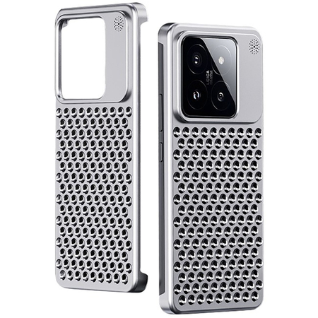 Чехол-накладка алюминиевый для Xiaomi 14 Светло-серый, изображение 2 - GOODMi