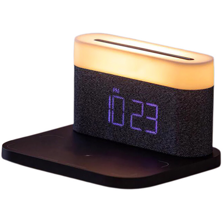 Ночник с беспроводной зарядкой и будильником VFZ (C-WCLL-C02) Black - GOODMi