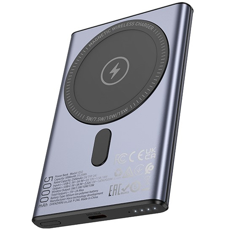 Внешний аккумулятор HOCO Q32 Bird MagSafe Gray, Цвет: Серый, изображение 4 - GOODMi