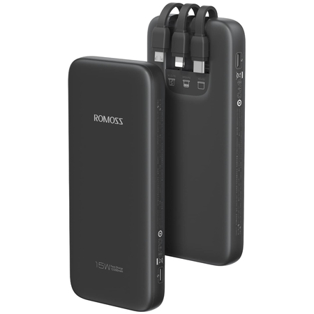 Внешний аккумулятор Romoss PHC10 10000 mAh Black, Цвет: Черный, изображение 2 - GOODMi