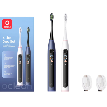 Зубная щетка Oclean X Lite Duo Set Gray-Blue, изображение 12 - GOODMi