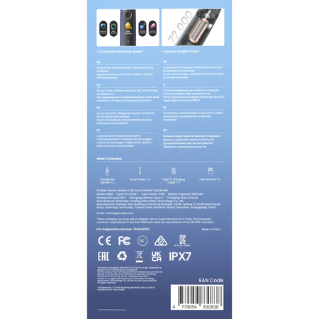 Зубная щетка Oclean X Lite Duo Set Gray-Blue, изображение 15 - GOODMi