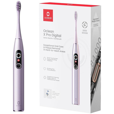 Зубная щетка Oclean X Pro Digital Purple, Цвет: Фиолетовый, изображение 8 - GOODMi
