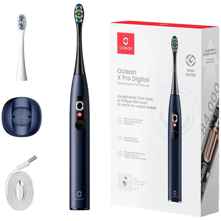 Зубная щетка Oclean X Pro Digital Dark Blue, Цвет: Синий, изображение 7 - GOODMi