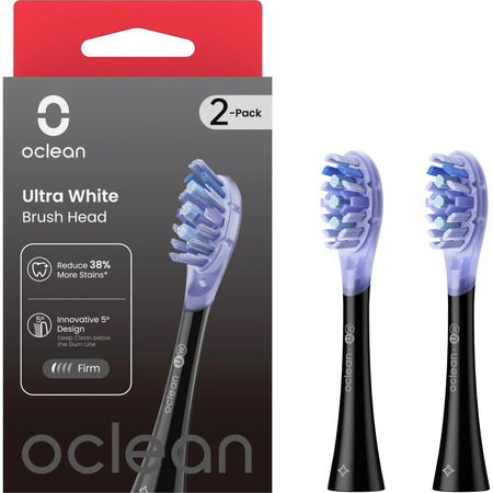 Сменные насадки для зубной щетки Oclean Ultra White Black (2 шт), Цвет: Черный, изображение 5 - GOODMi