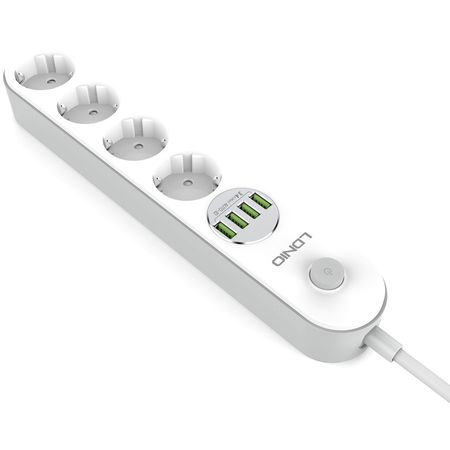 Сетевой фильтр Ldnio SE4432 (4 розетки, 4 USB), изображение 3 - GOODMi