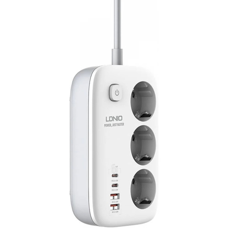Сетевой фильтр Ldnio SE3436 (3 розетки, 2 USB, 2 PD), изображение 2 - GOODMi