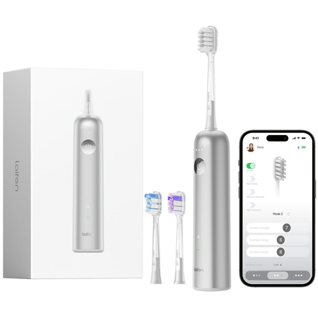Электрическая зубная щетка Laifen WAVE Aluminum (LFTB01-A), Цвет: Серебристый, изображение 6 - GOODMi