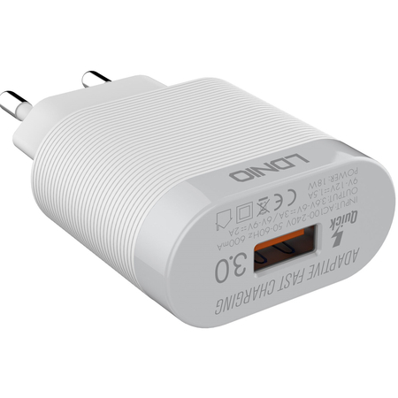 Зарядное устройство LDNIO A303Q 18W USB*3A + кабель Type-C White, изображение 10 - GOODMi