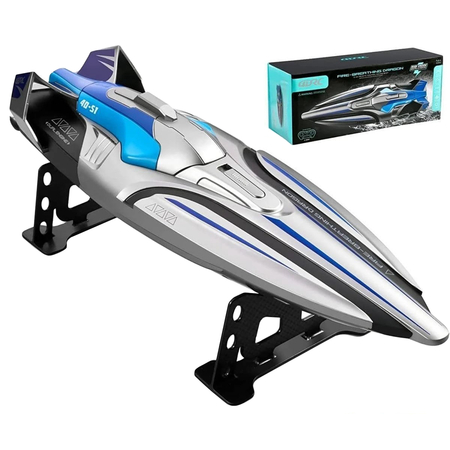 Игрушечный катер на радиоуправлении 4DRC Silver, изображение 3 - GOODMi