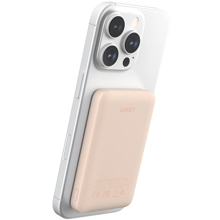 Внешний аккумулятор Aukey Magnetic PB-MS04 10000mAh (Magsafe 20w) Pink, Цвет: Розовый, изображение 5 - GOODMi