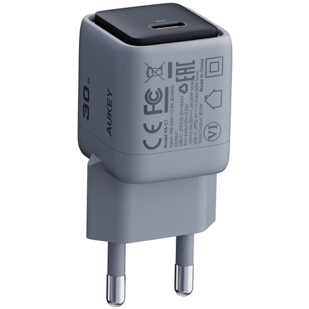 Сетевое зарядное устройство Aukey Comet Mini 30W Grey, Цвет: Серый - GOODMi