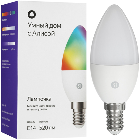 Умная лампочка Яндекс YNDX-00557 E14 RGB Matter, изображение 4 - GOODMi