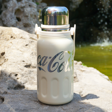 Термос Germ Coca-Cola 800ml Beige Gold, Цвет: Бежевый, изображение 3 - GOODMi