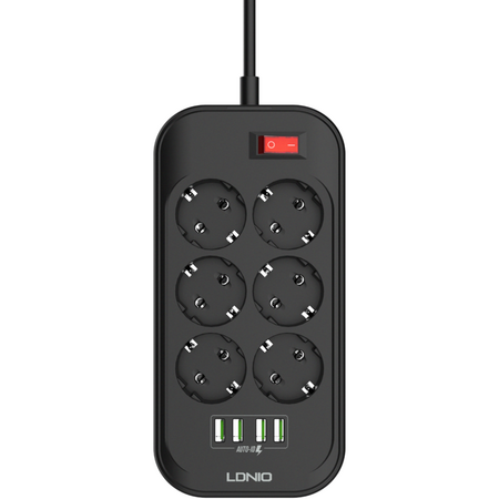 Сетевой фильтр LDNIO SE6403 (6 розеток, 4 USB) - GOODMi