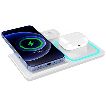 Беспроводное зарядное устройство Remax RP-W53 3-in-1 White, изображение 2 - GOODMi