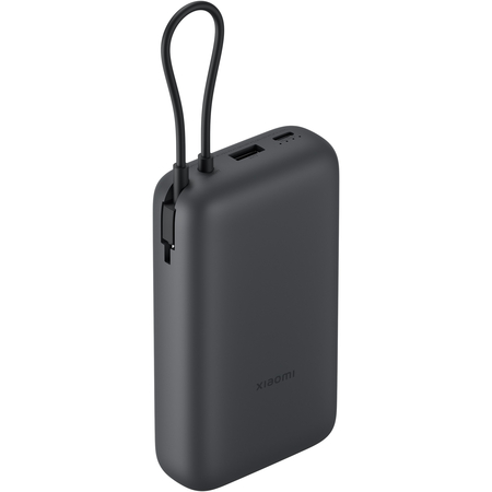 Внешний аккумулятор Xiaomi Power Bank 20000mAh Integrated Cable (PB2020MI) Black, Цвет: Черный, изображение 2 - GOODMi