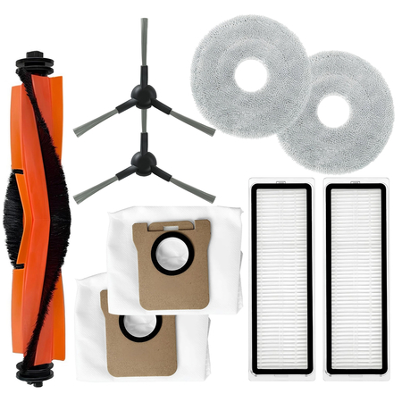 Комплект аксессуаров для робота-пылесоса Xiaomi X20 Pro (основная,2 фибры, 2 фильтра , 2 мешка, 2 боковые) - GOODMi