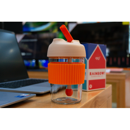 Термокружка KKF Rainbow Vacuum Bottle 365ml Orange/Pink, изображение 5 - GOODMi