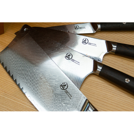 Набор ножей из дамасской стали Damascus Knife Sets (4 ножа, ножницы и подставка), изображение 17 - GOODMi