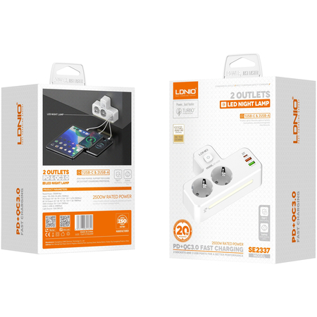 Сетевой фильтр LDNIO SE2337 Белый, изображение 6 - GOODMi