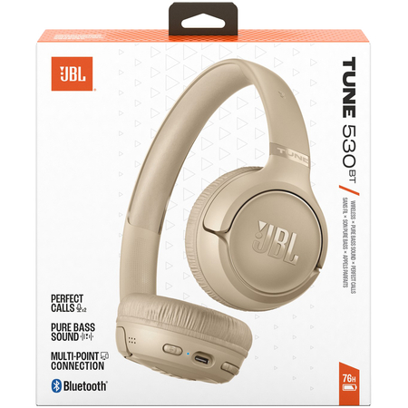 Беспроводные наушники JBL Tune 530BT Золотистые, Основной цвет наушников: Золотистые, изображение 8 - GOODMi