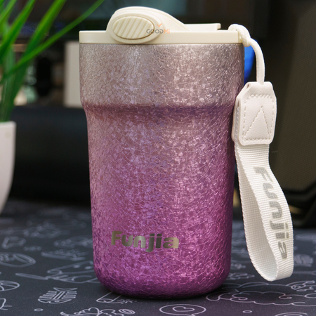 Титановая термокружка Funjia 420ml Pink, изображение 2 - GOODMi