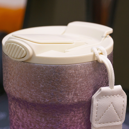 Титановая термокружка Funjia 420ml Pink, изображение 4 - GOODMi