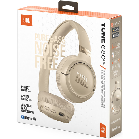 Беспроводные наушники JBL Tune 680NC Золотистые, изображение 10 - GOODMi