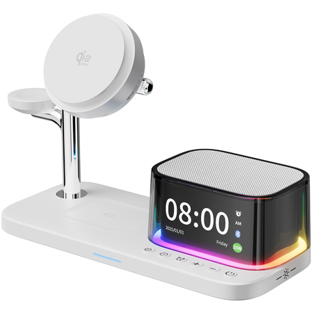 Беспроводное зарядное устройство C09Pro Qi2 3в1 Белое, Цвет: Белый - GOODMi