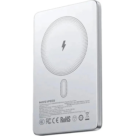 Внешний аккумулятор Movespeed MSP07 5000mAh Серебристый, Цвет: Серебристый, изображение 3 - GOODMi
