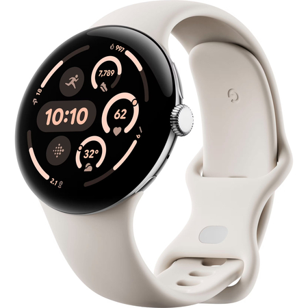 Часы Pixel Watch 3 45mm WiFi Polished Silver Case/Porcelain Active, изображение 2 - GOODMi